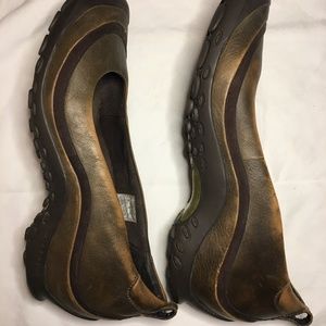 Merrell 10, Brown Leather, Wedge Heel, Slip on